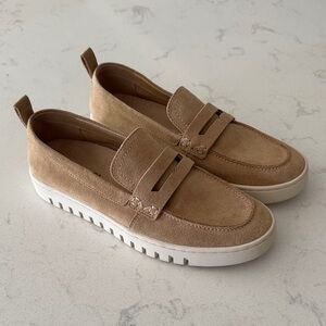 Vionic Uptown Tan Suede Loafer